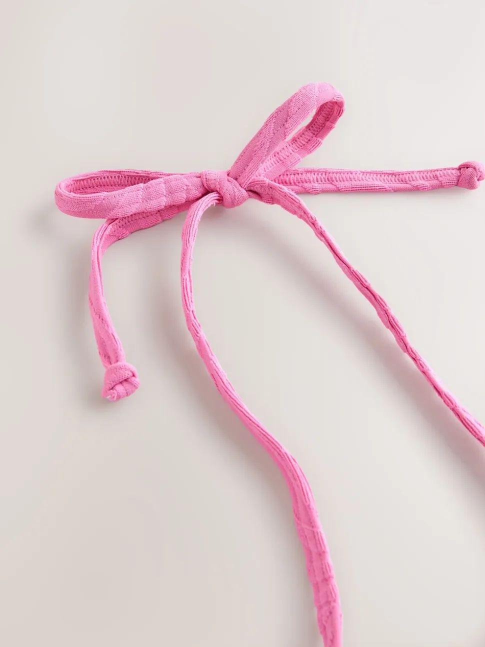 Zèbre rose texturé - Haut de bikini rembourré plongeant avec armatures rembourré